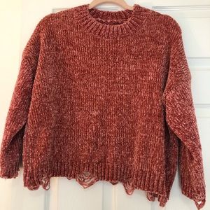 Blush velvet sweater